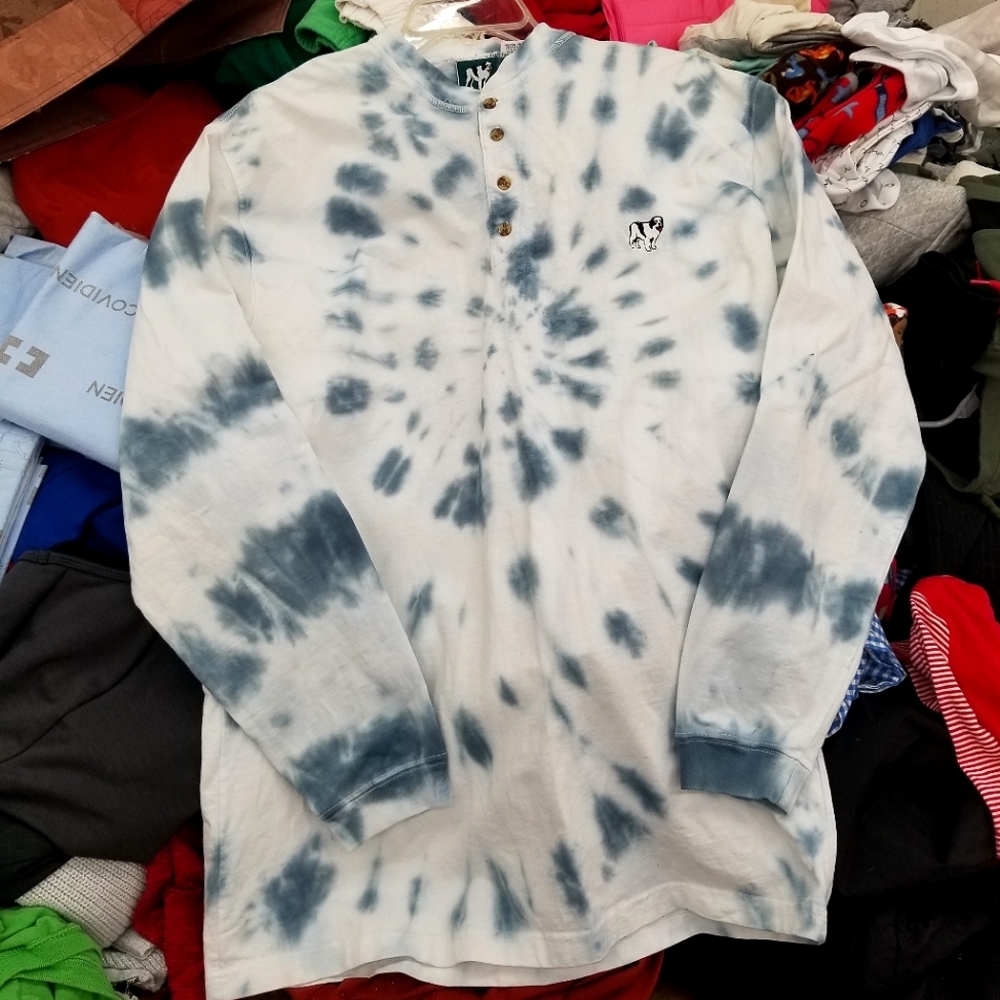 Vintage Tye-Dye Big Dogs Embroidered Longsleeve T-shirt🐶🌈🔥🔥 ❌Like New❌